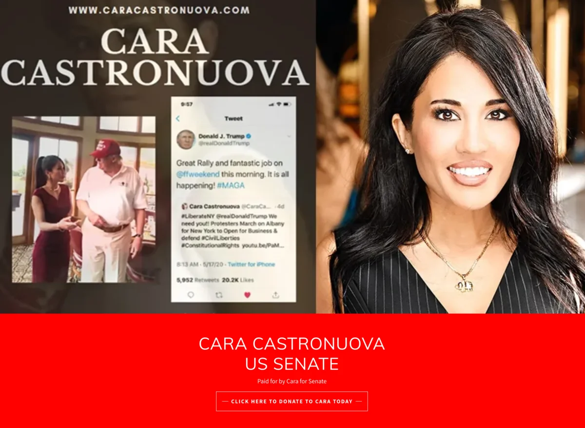 Cara Castronuova's Senate campaign website. Does she seem like a fair and balanced reporter?