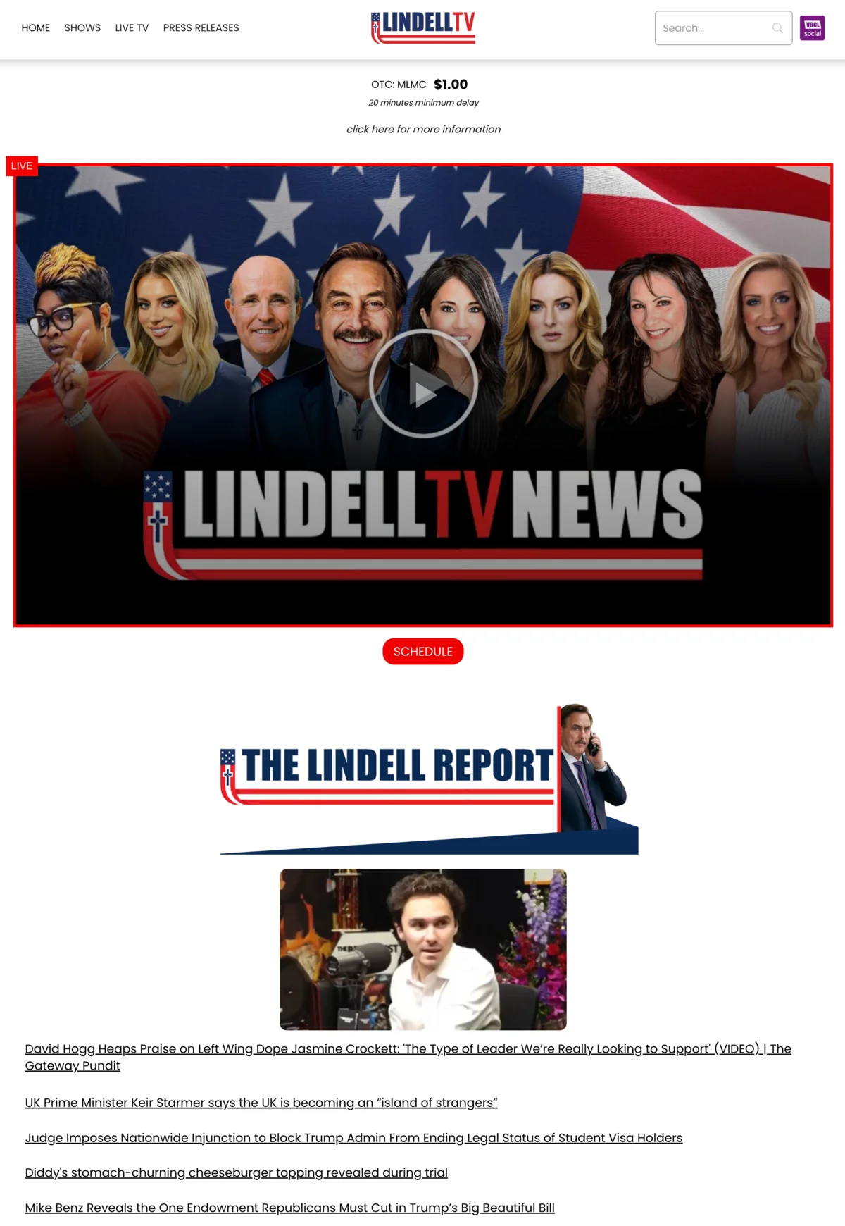Mike Lindell's TV news website
